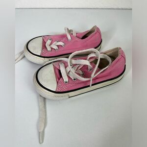 converse baby/toddler girls pink tennis size 6